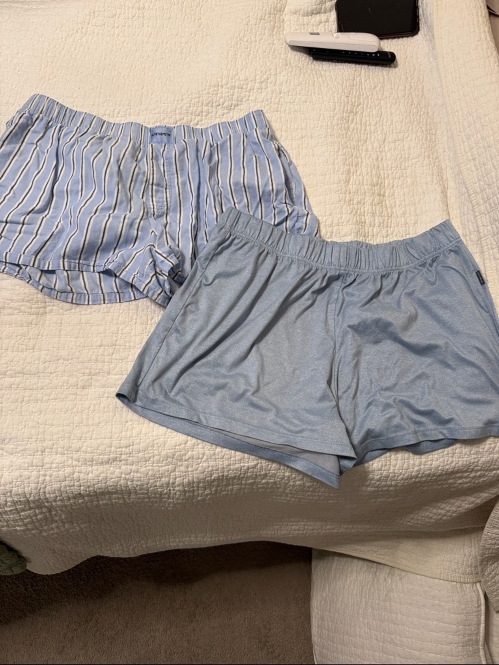 Eddie Bauer & joyspun Light Blue Boxer & Stretch Trunk Set - 2 Pack
